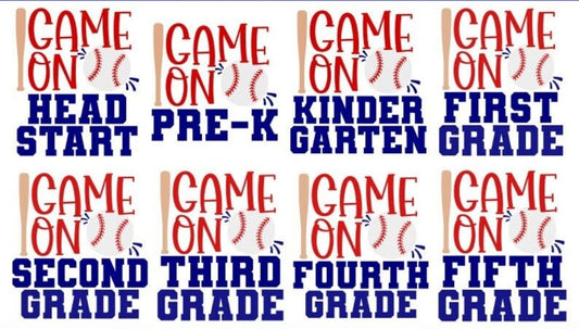 Game On Baseball Back to School