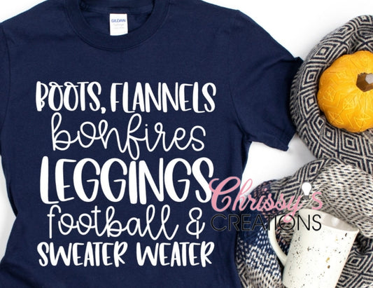 Boots, Flannels, Bonfires, Leggings...