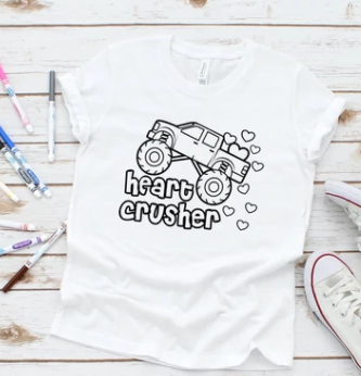 Heart Crusher Coloring Shirt