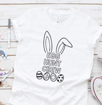 Egg Hunt Crew Coloring Shirt