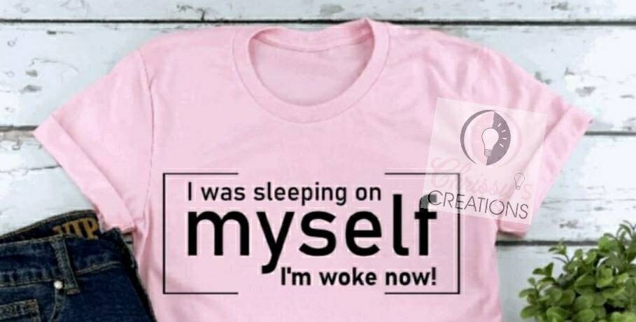 Statement Tshirt New Year Trusting God sleeping on me I'm woke goals goal digger inspiration destiny goalsetter I love myself purpose